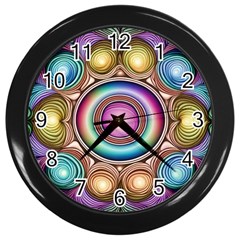 Pattern 3 Wall Clock (black)