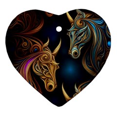 Pattern 5 Heart Ornament (two Sides)