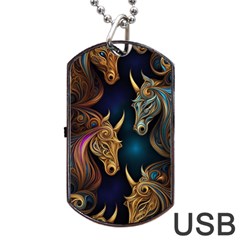 Pattern 5 Dog Tag Usb Flash (one Side) by 2607694a