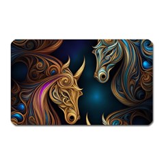 Pattern With Horses Magnet (rectangular) by 2607694a