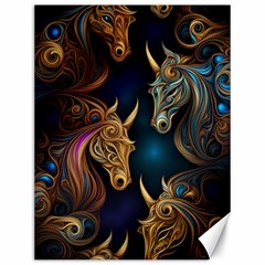 Pattern With Horses Canvas 12  X 16  by 2607694a