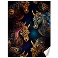 Pattern With Horses Canvas 36  X 48  by 2607694a