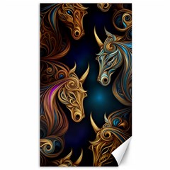 Pattern With Horses Canvas 40  X 72 