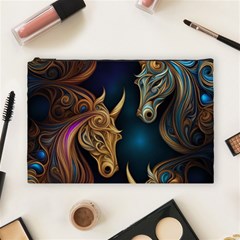 Pattern With Horses Cosmetic Bag (large) by 2607694a