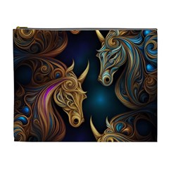 Pattern With Horses Cosmetic Bag (xl) by 2607694a