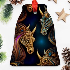 Pattern With Horses Ornament (bell) by 2607694a