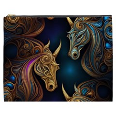 Pattern With Horses Cosmetic Bag (xxxl) by 2607694a