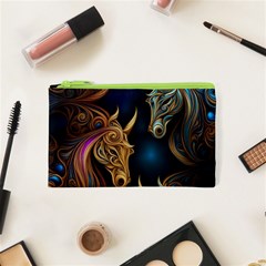 Pattern With Horses Cosmetic Bag (xs)