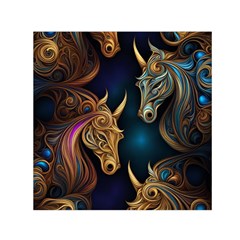 Pattern With Horses Square Satin Scarf (30  X 30 )