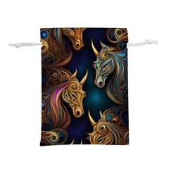 Pattern With Horses Lightweight Drawstring Pouch (m) by 2607694a