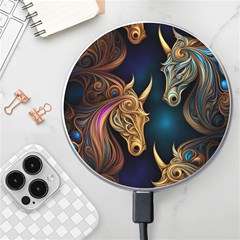 Pattern With Horses Wireless Fast Charger(white) by 2607694a