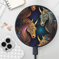 Pattern With Horses Wireless Fast Charger(black) by 2607694a