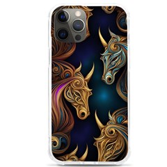 Pattern With Horses Iphone 12 Pro Max Tpu Uv Print Case by 2607694a