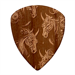 Pattern With Horses Wood Guitar Pick (set Of 10) by 2607694a