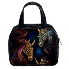 Pattern With Horses Classic Handbag (two Sides) by 2607694a