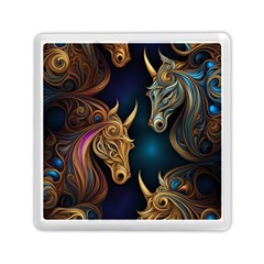 Pattern With Horses Memory Card Reader (square) by 2607694a