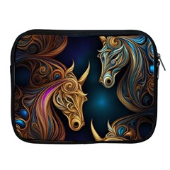 Pattern With Horses Apple Ipad 2/3/4 Zipper Cases by 2607694a