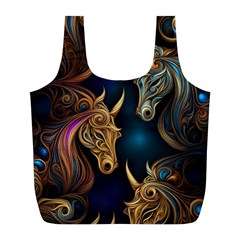 Pattern With Horses Full Print Recycle Bag (l) by 2607694a