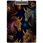 pattern with horses A4 Acrylic Clipboard Front