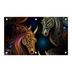 Pattern With Horses Banner And Sign 5  X 3  by 2607694a