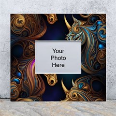 Pattern With Horses White Wall Photo Frame 5  X 7  by 2607694a