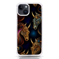 Pattern With Horses Iphone 14 Tpu Uv Print Case by 2607694a