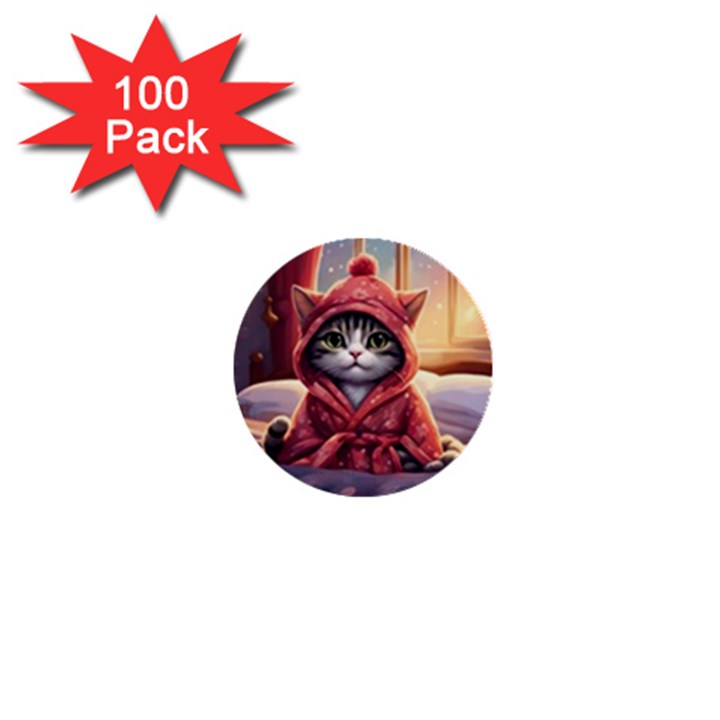 Cat 2 1  Mini Buttons (100 pack) 