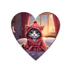 Cat 2 Heart Magnet by 2607694a