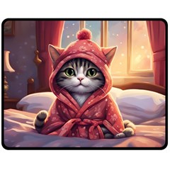 Cat 2 Fleece Blanket (medium)