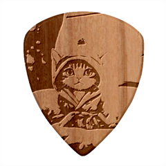 Cat 2 Wood Guitar Pick (set Of 10)