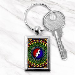 Grateful Dead Bear Pattern Key Chain (rectangle)