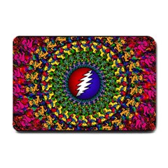 Grateful Dead Bear Pattern Small Doormat by Maspions