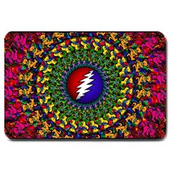 Grateful Dead Bear Pattern Large Doormat by Maspions