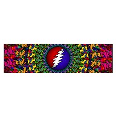 Grateful Dead Bear Pattern Oblong Satin Scarf (16  X 60 )