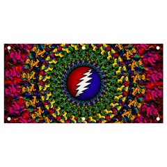 Grateful Dead Bear Pattern Banner And Sign 4  X 2  by Maspions