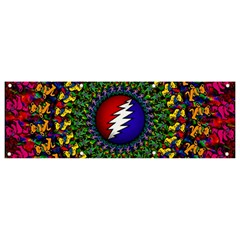 Grateful Dead Bear Pattern Banner And Sign 9  X 3  by Maspions