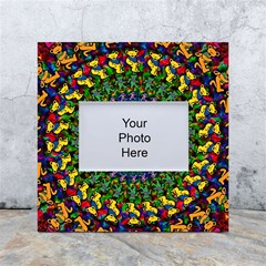 Grateful Dead Bear Pattern White Box Photo Frame 4  X 6 