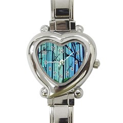 Nature Outdoors Night Trees Scene Forest Woods Light Moonlight Wilderness Stars Heart Italian Charm Watch by Grandong