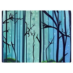 Nature Outdoors Night Trees Scene Forest Woods Light Moonlight Wilderness Stars Two Sides Premium Plush Fleece Blanket (baby Size) by Grandong