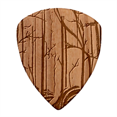 Nature Outdoors Night Trees Scene Forest Woods Light Moonlight Wilderness Stars Wood Guitar Pick (set Of 10) by Grandong