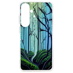 Nature Outdoors Night Trees Scene Forest Woods Light Moonlight Wilderness Stars Samsung Galaxy S24 Ultra 6.9 Inch TPU UV Case