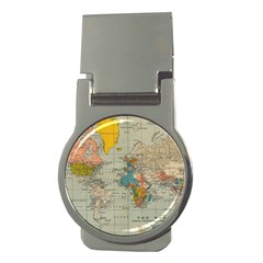 Vintage World Map Money Clips (round)  by Ket1n9