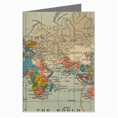 Vintage World Map Greeting Card by Ket1n9