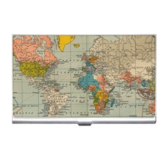 Vintage World Map Business Card Holder by Ket1n9