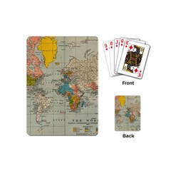 Vintage World Map Playing Cards Single Design (mini) by Ket1n9