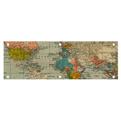 Vintage World Map Banner And Sign 6  X 2  by Ket1n9