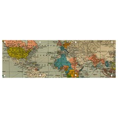 Vintage World Map Banner And Sign 9  X 3  by Ket1n9