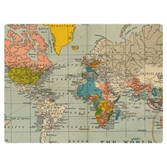 Vintage World Map Premium Plush Fleece Blanket (extra Small) by Ket1n9