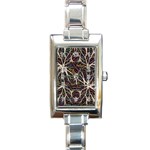 Mental Human Experience Mindset Pattern Rectangle Italian Charm Watch Front