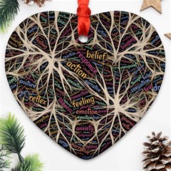 Mental Human Experience Mindset Pattern Ornament (heart) by Paksenen